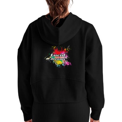Lucid Dreams - Women's Half Zip Cropped Hoodie