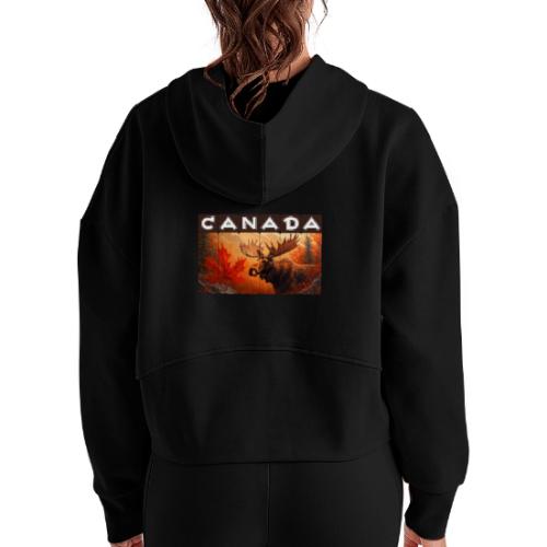True North Canada - Women's Half Zip Cropped Hoodie