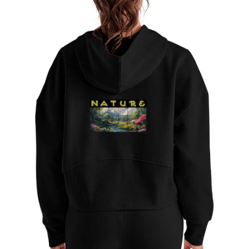 Nature: Spring Awakening - Women's Half Zip Cropped Hoodie
