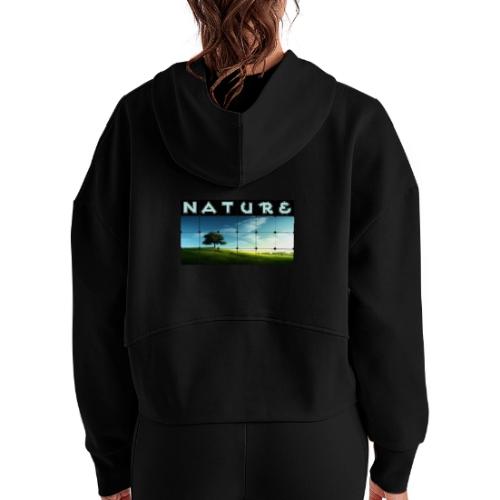 Nature: Solitary Strength - Women's Half Zip Cropped Hoodie