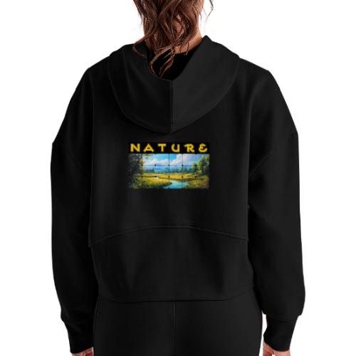 Nature: Season of Bloom - Women's Half Zip Cropped Hoodie
