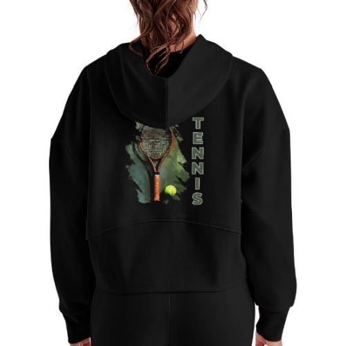 Tennis Precision Strike - Women's Half Zip Cropped Hoodie