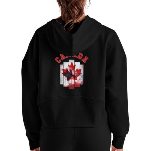 Canadian Pulse - Women's Half Zip Cropped Hoodie