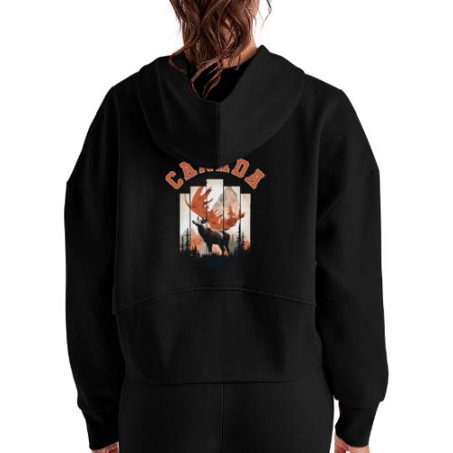 Great Canadian Outdoors - Women's Half Zip Cropped Hoodie