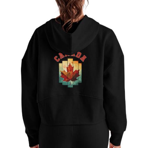 Canada’s Artistic Emblem - Women's Half Zip Cropped Hoodie