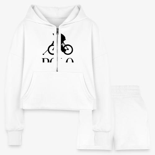bike polo - Women’s Cropped Hoodie & Jogger Short Set