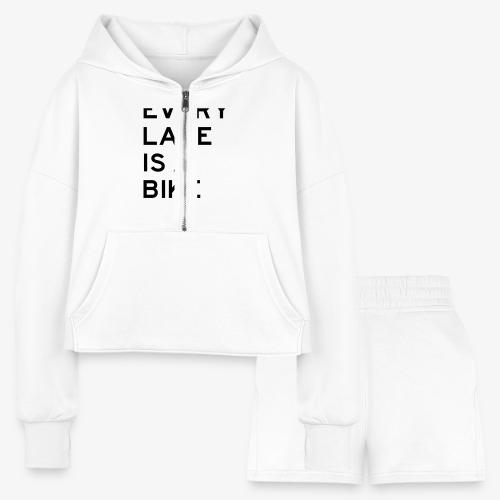 Every Lane is a Bike Lane - Women’s Cropped Hoodie & Jogger Short Set