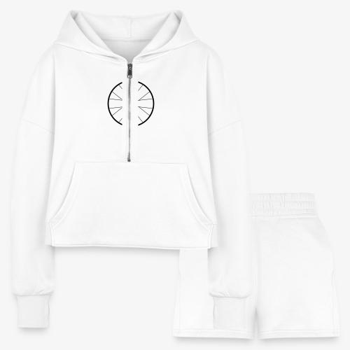 Bicycle Wheel - Women’s Cropped Hoodie & Jogger Short Set