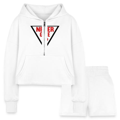 Never Give Up - Women’s Cropped Hoodie & Jogger Short Set