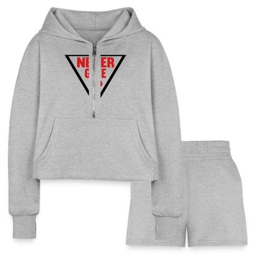 Never Give Up - Women’s Cropped Hoodie & Jogger Short Set