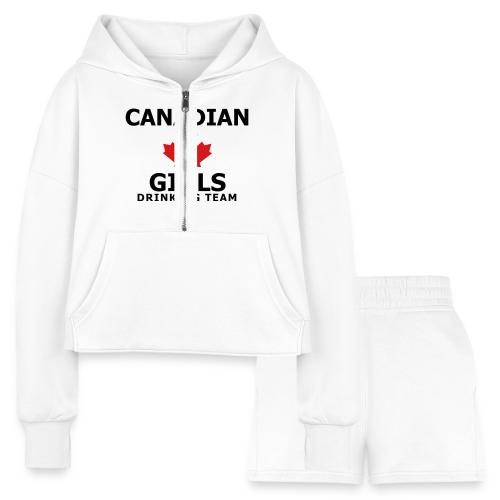 Canadian Girls Drinking Team - Women’s Cropped Hoodie & Jogger Short Set