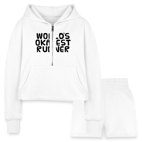 Runner - Funny Quote - Women’s Cropped Hoodie & Jogger Short Set
