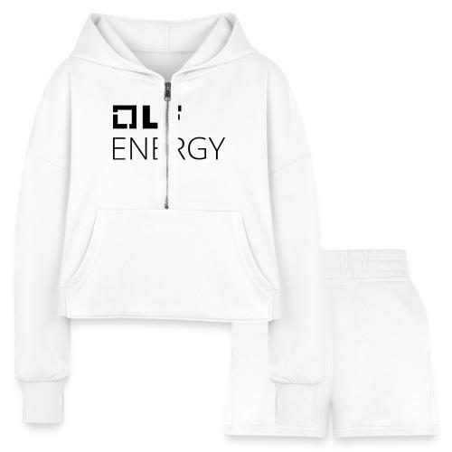 LF Energy White Logo Stacked - Women’s Cropped Hoodie & Jogger Short Set