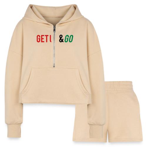 Get Up and Go - Women’s Cropped Hoodie & Jogger Short Set
