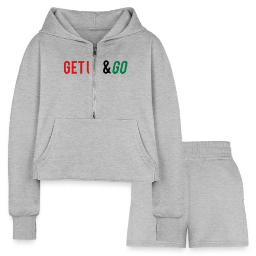 Get Up and Go - Women’s Cropped Hoodie & Jogger Short Set