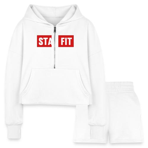 Stay Fit - Women’s Cropped Hoodie & Jogger Short Set