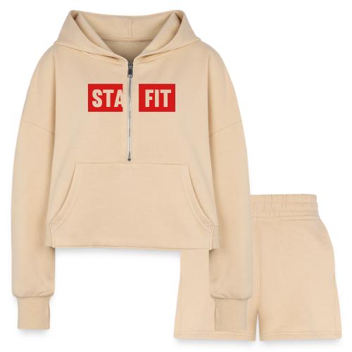 Stay Fit - Women’s Cropped Hoodie & Jogger Short Set