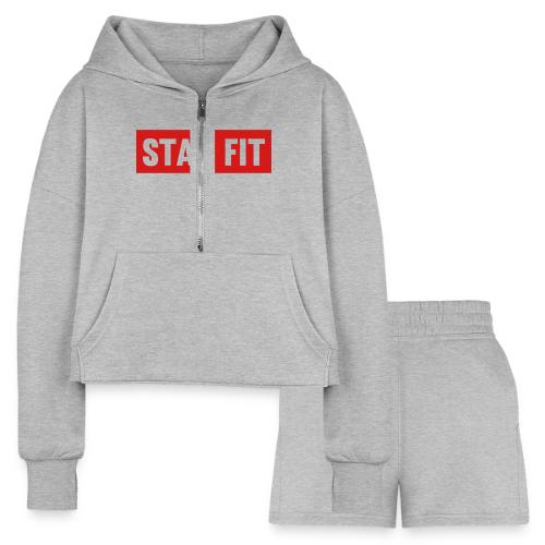 Stay Fit - Women’s Cropped Hoodie & Jogger Short Set