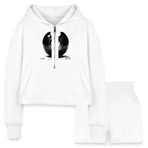 Sarcastic Mom T-Shirt Magic 8-Ball Oracle - Women’s Cropped Hoodie & Jogger Short Set