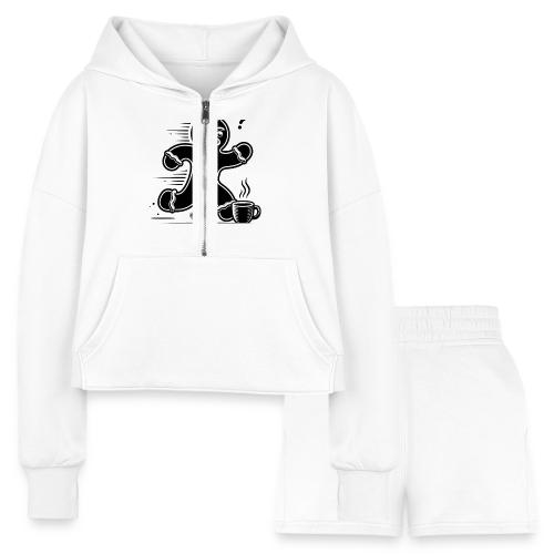 Gingerbread Man T-Shirt - Women’s Cropped Hoodie & Jogger Short Set