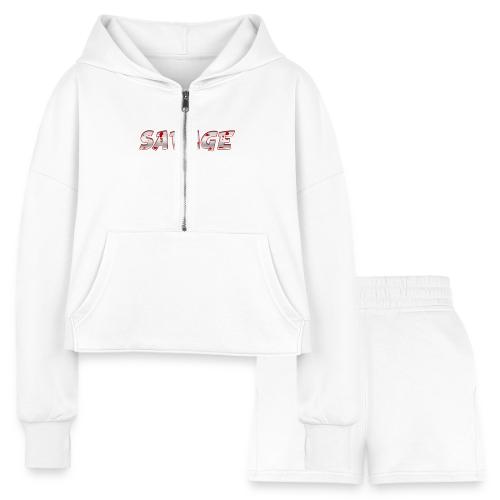 Savage Bloody - Women’s Cropped Hoodie & Jogger Short Set
