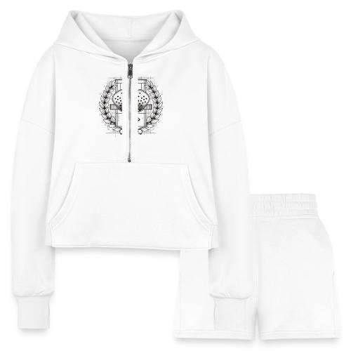 Vintage Pickleball T-Shirt, Mug, & Poster - Women’s Cropped Hoodie & Jogger Short Set