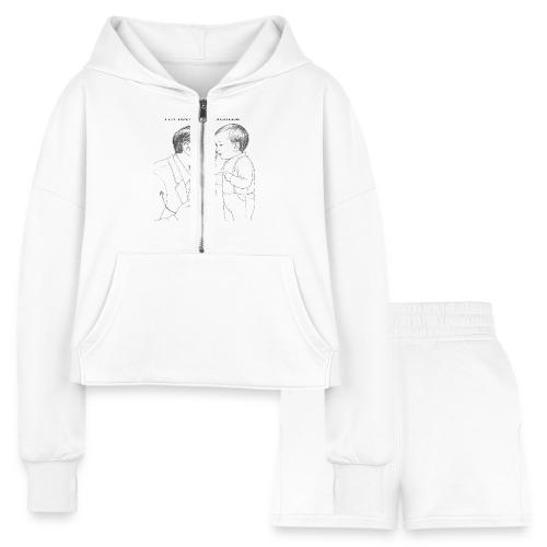Dad Joke Blueprint T-Shirt - Women’s Cropped Hoodie & Jogger Short Set