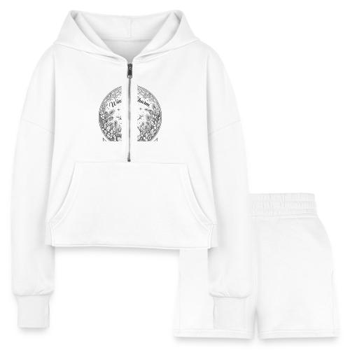 Festive Snowman T-Shirt - Women’s Cropped Hoodie & Jogger Short Set