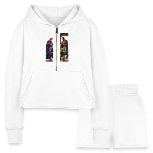 Three Wise Men T-Shirt - Women’s Cropped Hoodie & Jogger Short Set