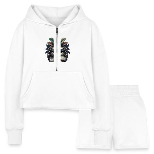 Masquerade Mask T-Shirt - Women’s Cropped Hoodie & Jogger Short Set