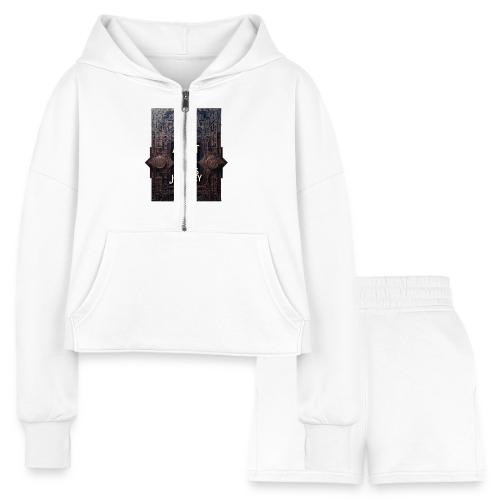 Art Deco VIP Pass T-Shirt - Women’s Cropped Hoodie & Jogger Short Set