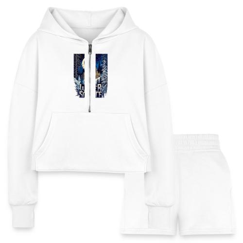 Gothic Solstice T-Shirt, Premium - Women’s Cropped Hoodie & Jogger Short Set