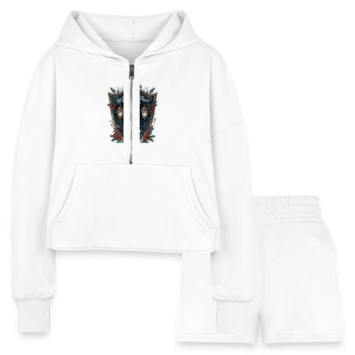 Wintering in Peace (No Visitors) T-Shirt - Women’s Cropped Hoodie & Jogger Short Set