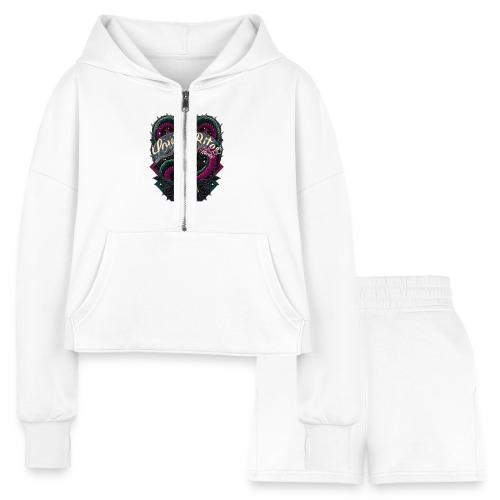 Love Bites (Literally) T-Shirt - Women’s Cropped Hoodie & Jogger Short Set