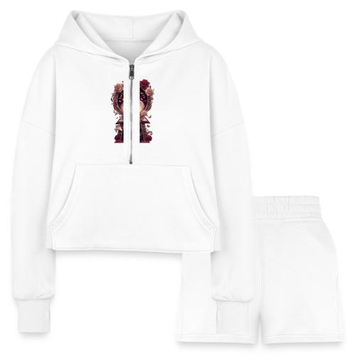 You Unlock the Story of Us Library Gifts T-Shirts - Women’s Cropped Hoodie & Jogger Short Set