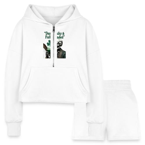 Lucky Skeleton Stout T-Shirt - Women’s Cropped Hoodie & Jogger Short Set