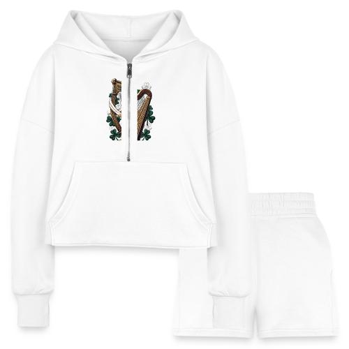 Emerald Harp Shenanigans T-Shirt - Women’s Cropped Hoodie & Jogger Short Set