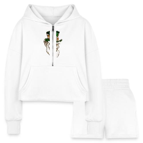 Leprechaun Lantern Mischief T-Shirt - Women’s Cropped Hoodie & Jogger Short Set