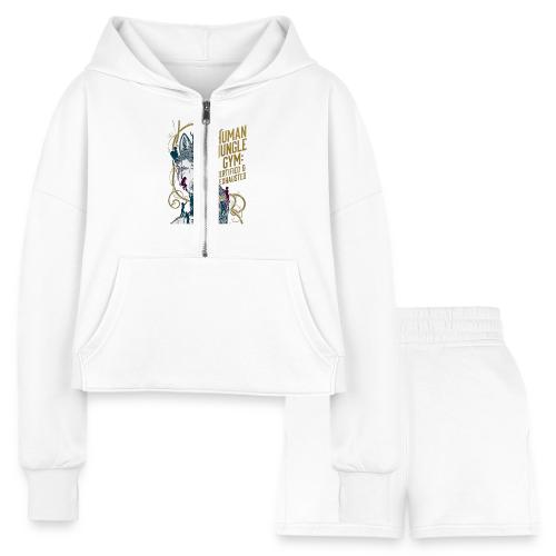 Human Jungle Gym Fox Tee - Women’s Cropped Hoodie & Jogger Short Set
