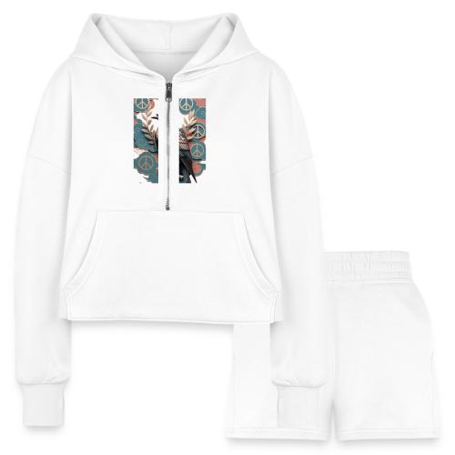 Raven Tantrum Mediator T Shirt - Women’s Cropped Hoodie & Jogger Short Set