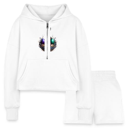 Easter Hatch Hope Nest Guardian T Shirt, Gift - Women’s Cropped Hoodie & Jogger Short Set