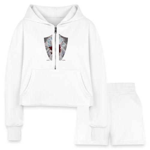 Easter Ascended in Glory T Shirt,Resurrection Gift - Women’s Cropped Hoodie & Jogger Short Set