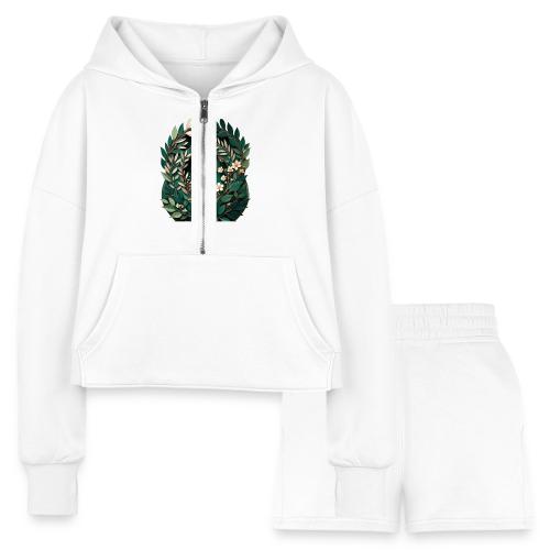 Easter Ever Green in Glory Laurel T Shirt, Gift - Women’s Cropped Hoodie & Jogger Short Set