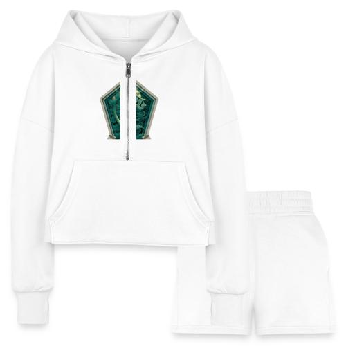 Easter Unfurl in Light Fern T Shirt, Spring Gift - Women’s Cropped Hoodie & Jogger Short Set