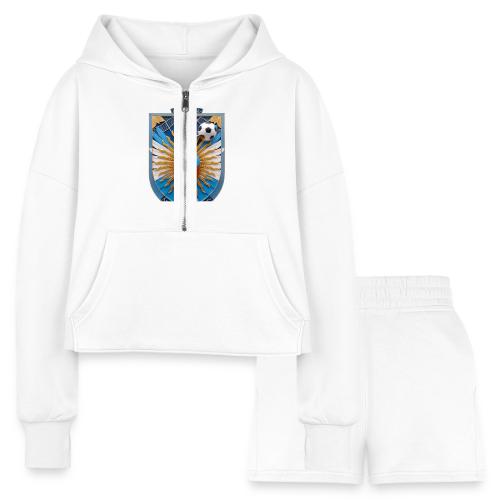 Argentina Hornero Soccer T Shirt, Football Gift - Women’s Cropped Hoodie & Jogger Short Set