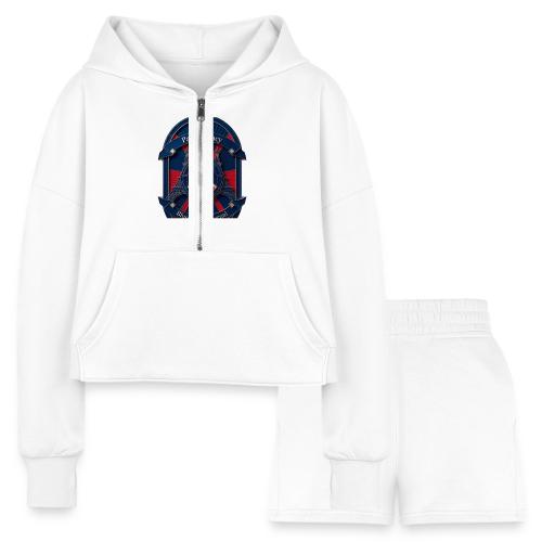 Paris Pride Heritage T Shirt, Soccer Fan Gift - Women’s Cropped Hoodie & Jogger Short Set
