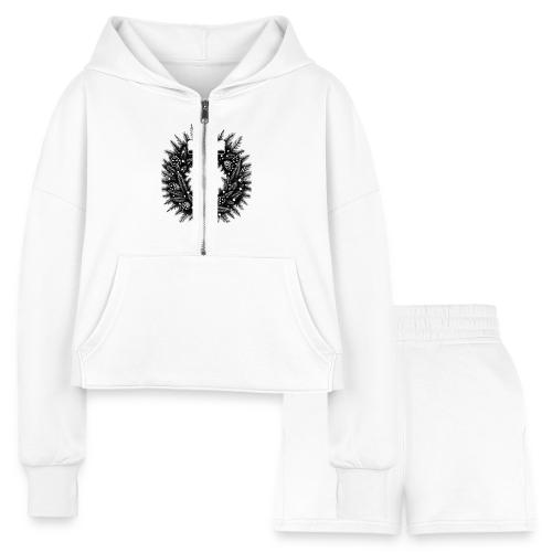 Peace & Joy T-Shirt | Minimalist Elegant Christmas - Women’s Cropped Hoodie & Jogger Short Set