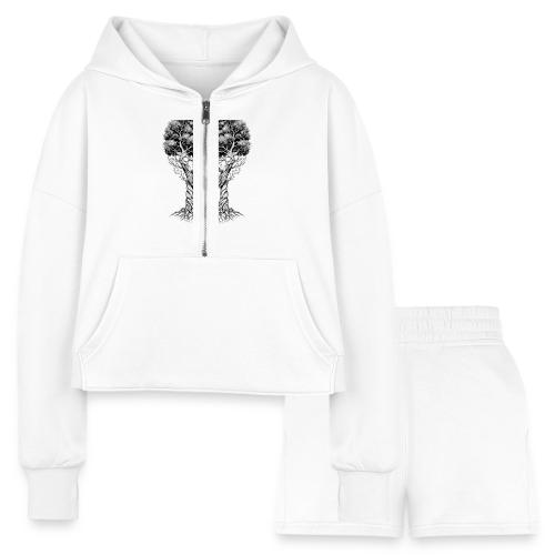Angelic Guardian T-Shirt, Mug - Women’s Cropped Hoodie & Jogger Short Set