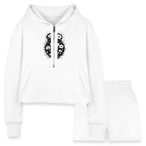 Eternal Flame of Embrace T-Shirt - Women’s Cropped Hoodie & Jogger Short Set