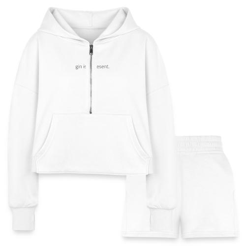 gin is a present - Women’s Cropped Hoodie & Jogger Short Set